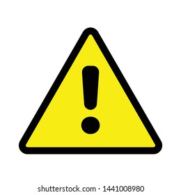 Hazard warning attention sign with exclamation mark symbol - Vector