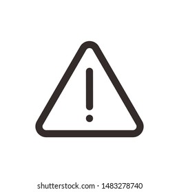 Hazard warning attention sign with exclamation mark symbol - Vector