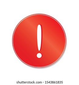Hazard warning attention sign with exclamation mark symbol