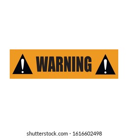 Hazard warning attention sign with exclamation mark symbol