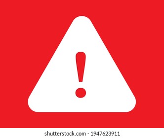 Hazard warning attention sign with exclamation mark symbol