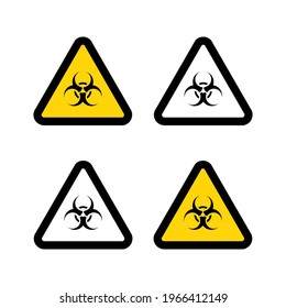 Signo de atención de aviso de peligro con signo de exclamación Ilustración vectorial