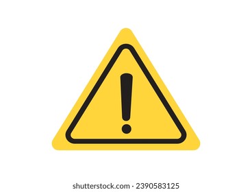 Hazard warning attention sign with exclamation mark symbol. Vector illustration EPS10.