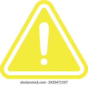 Hazard warning attention sign with exclamation mark symbol