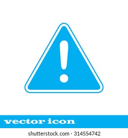 Hazard warning attention sign with exclamation mark symbol.