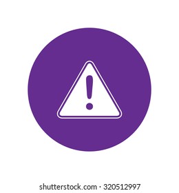 Hazard warning attention sign with exclamation mark symbol.