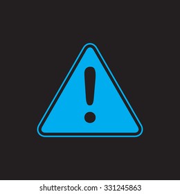 Hazard warning attention sign with exclamation mark symbol.