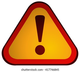 Hazard Warning attention sign with Exclamation mark Symbol.
