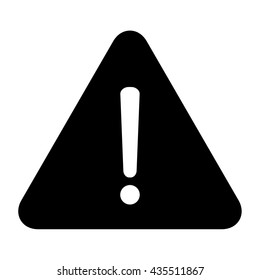 Hazard warning attention sign with exclamation mark symbol . Vector illustration