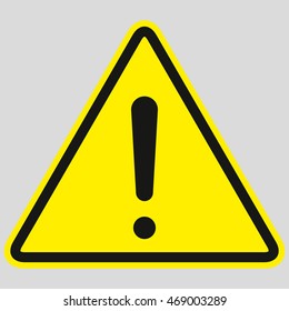 Hazard Warning Attention Sign Exclamation Mark Stock Vector (Royalty ...