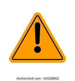 Hazard warning attention sign with exclamation mark symbol