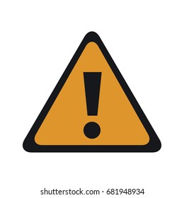 hazard warning attention sign with exclamation mark symbol