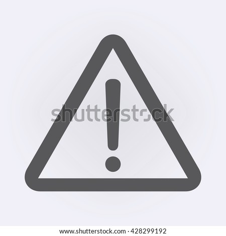 Hazard warning attention sign with exclamation mark symbol . Vector illustration