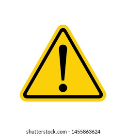 Hazard Warning Attention Sign - Stock Vector, Warning, Stop Sign Icon With Exclamation Mark - For Stock.  