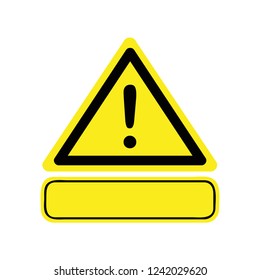 hazard warning attention sign vector illustration EPS10