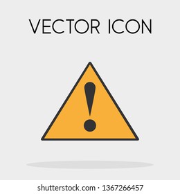 Hazard warning attention sign. Vector illustration, EPS10.