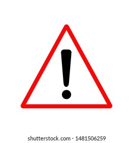 Hazard warning attention sign. Attention sign. Vector illustration
