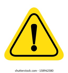 Hazard warning attention sign vector