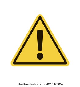 Hazard Warning Attention Sign. Vector Illustration, EPS10.