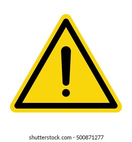 Hazard warning attention sign, Vector illustration