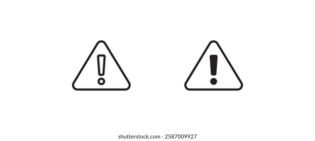 hazard warning, Danger risk caution road sign, alert attention triangle exclamation mark dangerous, safety information Danger icons button, vector, sign, symbol, logo, illustration editable stroke