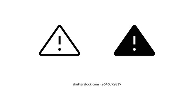 aviso de perigo, Risco de perigo cuidado sinal de estrada, alerta triângulo de atenção ponto de exclamação perigoso, informações de segurança Ícones de perigo botão, vetor, sinal, símbolo, logotipo, ilustração traço editável