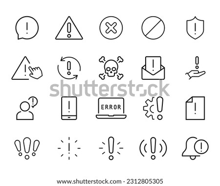 hazard warning, Danger risk caution road outline icon set, alert attention triangle exclamation mark dangerous, safety information Danger icons, vector, sign, symbol, illustration editable stroke