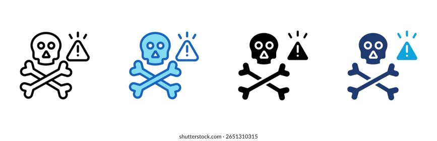 Icono de Advertencia de Peligros Multi Style Ilustración vectorial