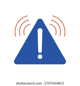 Hazard Warning icon outline editable stroke line drawing eps.