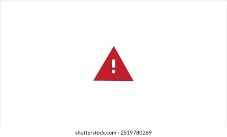 Hazard Warning Icon Vector. Exclamation Mark Symbol Image on white background.