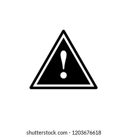 Hazard Warning Icon Vector on Glyph Style. EPS 10.
