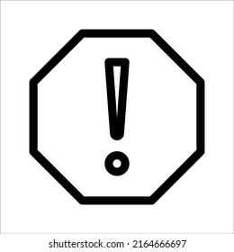 Hazard warning icon, Hazard warning, Vector icon, risk alert, Information alert, Exclamation icon, warning, Alarm alert, Error message, Important message, Notification icon, Notification alert, on whi