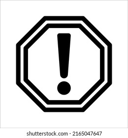Hazard warning icon, Hazard warning, Vector icon, risk alert, Information alert, Exclamation icon, warning, Alarm alert, Error message, Important message, Notification icon, Notification alert, on whi