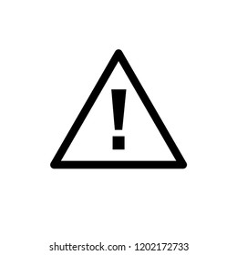 Hazard Warning Icon Vector White Background on Line Art Style. EPS 10.