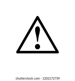 Hazard Warning Icon Vector White Background on Line Art Style. EPS 10.