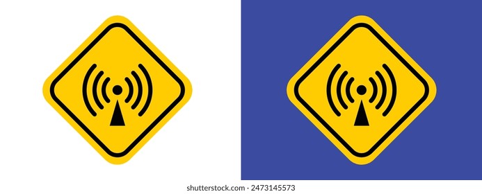 Hazard warning for non-ionizing radiation indicating potential exposure risks