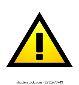 Hazard warning sign, caution symbol with exclamation mark (accurate)
