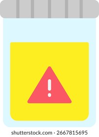 Hazard warning sign in container