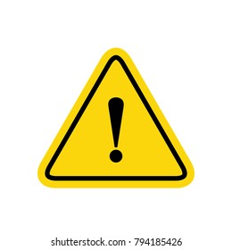 Hazard warning sign with exclamation symbol