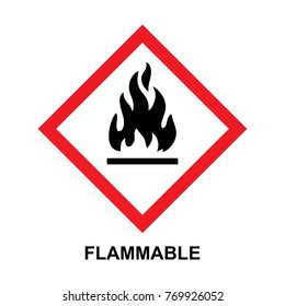 hazard warning sign flammable