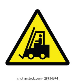 Hazard Warning Sign Forklift Truck