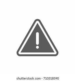 Hazard warning sign Icon on white background vector illustration