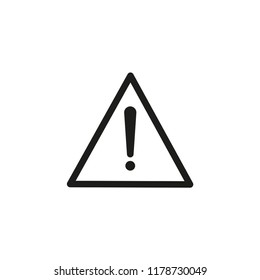 hazard warning sign icon in trendy flat style 