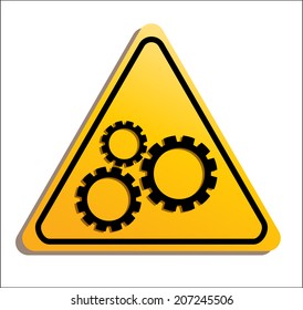 Hazard warning sign Post