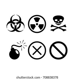 Hazard warning sign set