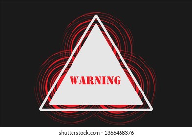 Hazard warning sign. Triangle shape. Alert, danger, attention and error symbol.
