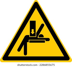 Hazard Warning Signs Caution Danger Body Crush from above