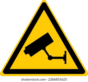 Hazard Warning Signs Danger CCTV in operation surveillance