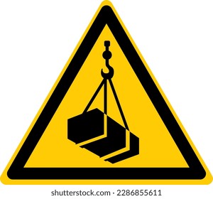 Hazard Warning Signs Danger Overhead Crane Suspended Load