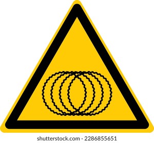 Hazard Warning Signs Danger Razor wire